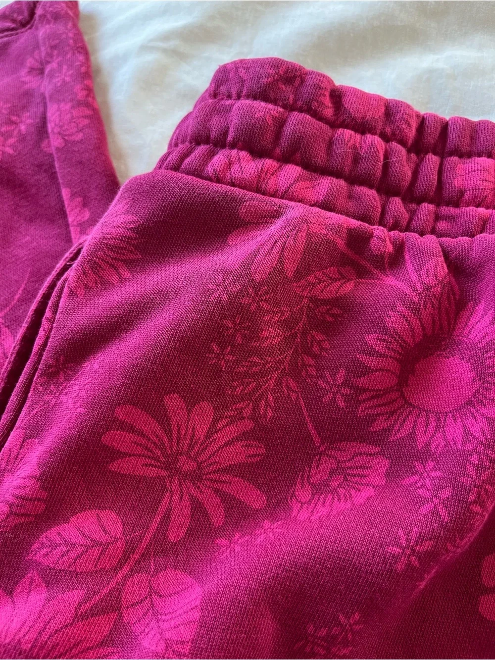 Old Navy Pink Floral Cargo Joggers